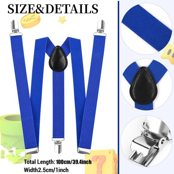 7pcs Halloween Super Role Play Bros Costume Include Plumber Hats Tutu Skirt😃 - Picture 4 of 9